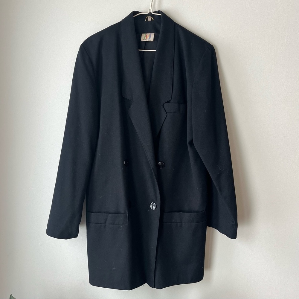 Mark-One vintage long blazer size 10 black office